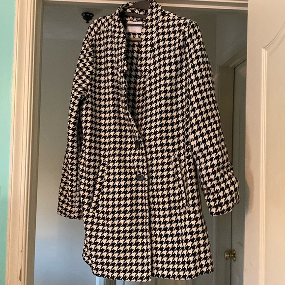 Old Navy Jacket black and white houndstooth size large - Picture 1 of 1